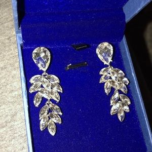 New Lucine Crystal Earrings.  3” long gorgeous